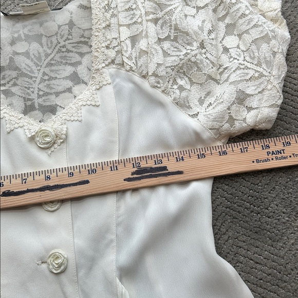 Karen Alexander Vintage Lace Maxi Dress Ivory Size 8 - Picture 13 of 15